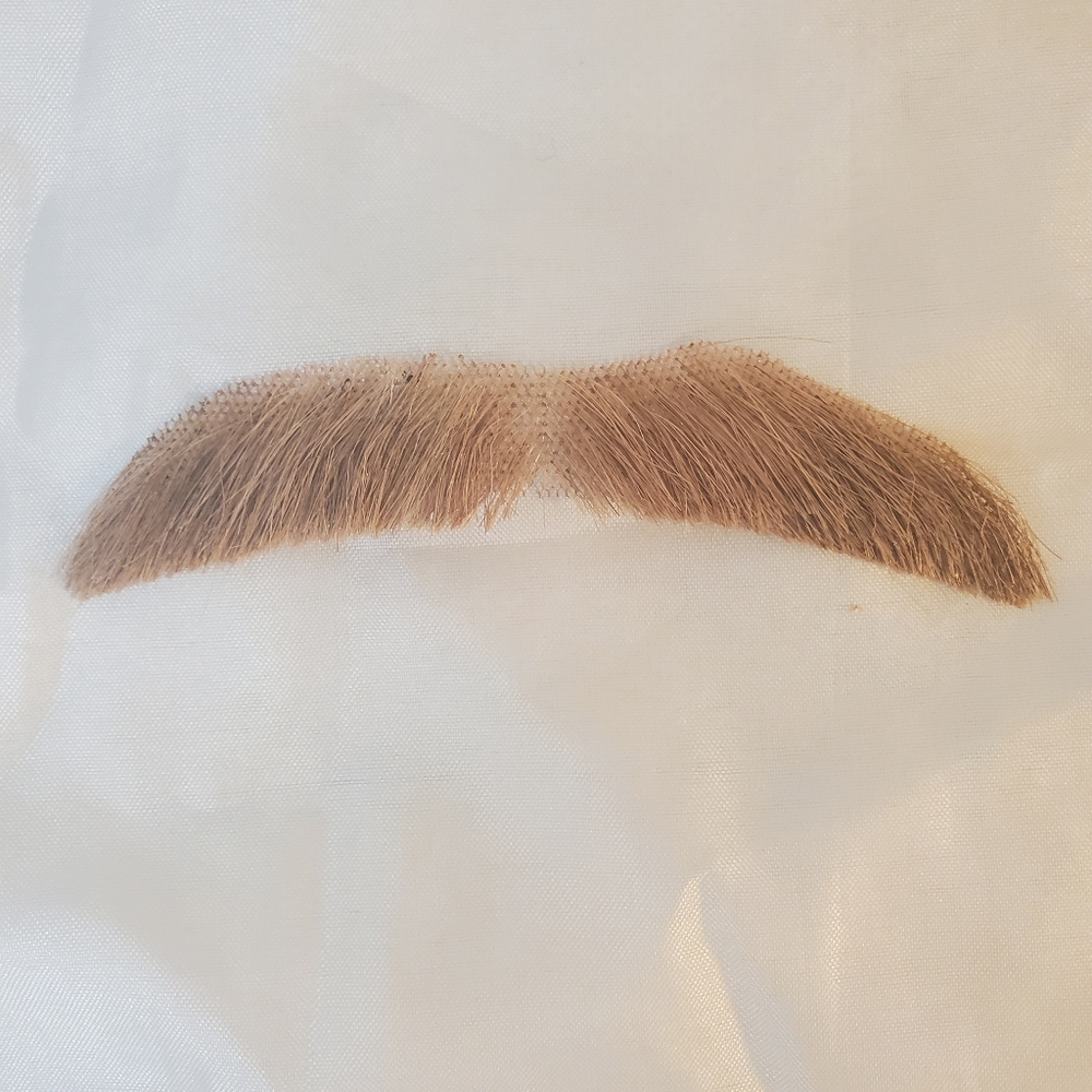 Lace mustache, used, lace backed, human hair.